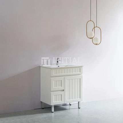 Hampton Modern Shaker Matt White Freestanding Floor Vanity 750W X 460D X 860H ,