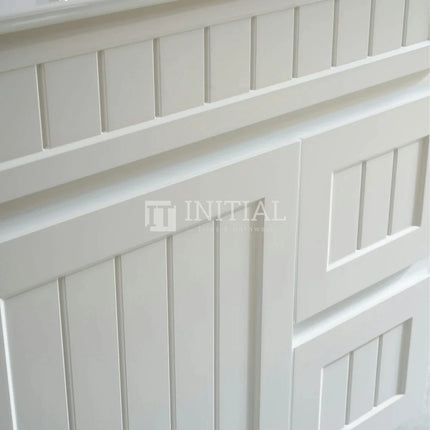 Modern Shaker Matt White Freestanding Floor Vanity Cabinet & Ceramic Top Right Hand Drawer 750X460X860 ,