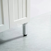 Modern Shaker Matt White Freestanding Floor Vanity Cabinet & Ceramic Top Left Hand Drawer 900X460X860 ,