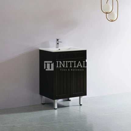 Hampton Modern Shaker Matt Black Freestanding Floor Vanity 600W X460H X860D ,