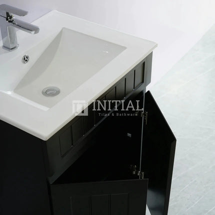 Hampton Modern Shaker Matt Black Freestanding Floor Vanity 600W X460H X860D ,