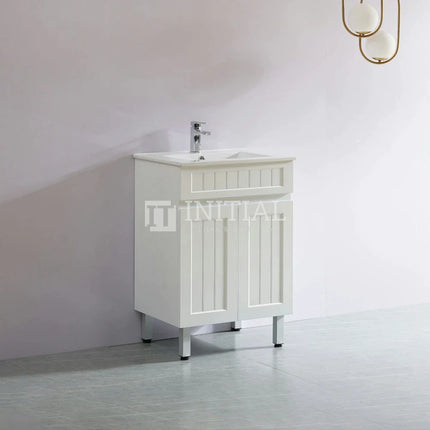 Hampton Modern Shaker Matt White Freestanding Floor Vanity 600W X 460H X 860D ,