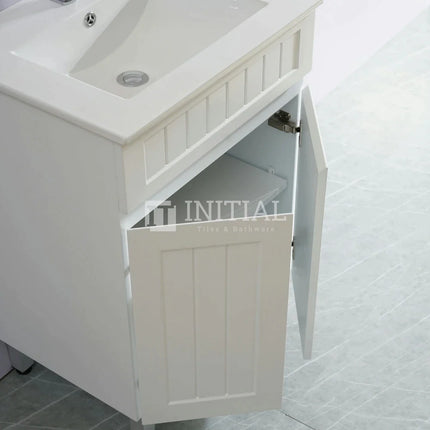 Hampton Modern Shaker Matt White Freestanding Floor Vanity 600W X 460H X 860D ,