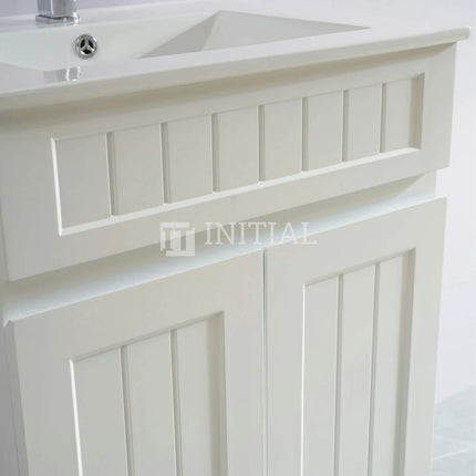 Hampton Modern Shaker Matt White Freestanding Floor Vanity 600W X 460H X 860D ,