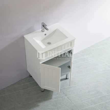 Hampton Modern Shaker Matt White Freestanding Floor Vanity 600W X 460H X 860D ,