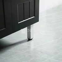 Modern Shaker Matt Black Freestanding Floor Vanity Cabinet & Ceramic Top Single Bowl 1500X460X860 ,