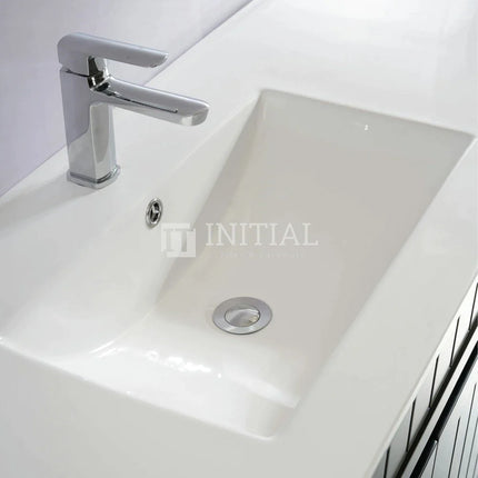 Modern Shaker Matt Black Freestanding Floor Vanity Cabinet & Ceramic Top Single Bowl 1500X460X860 ,