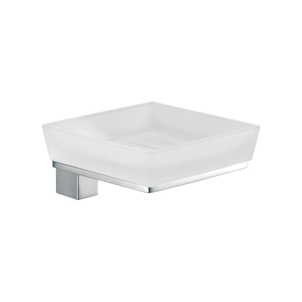 Fienza Jet Chrome Finish Frosted Glass Soap Dish ,