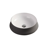 Gloss Round Above Counter Basin Grey Silicone Outside 455X455X155 ,
