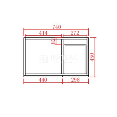 Modern Shaker Matt White Freestanding Floor Vanity Cabinet & Ceramic Top Right Hand Drawer 750X460X860 ,