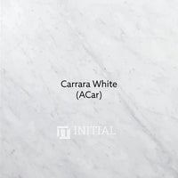 Bronte 750 Coastal Oak Woodgrain Curved Wall Hung Vanity , With Marble Top - Carrara White