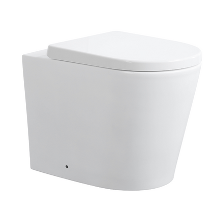 Alice Rimless Extra Height Wall Faced Floor Pan Toilet Ceramic White 620X360X445 ,