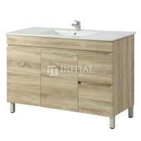 Begin Wood Grain Freestanding Floor Vanity Right Side White Oak 1190W X 830H X 450D ,