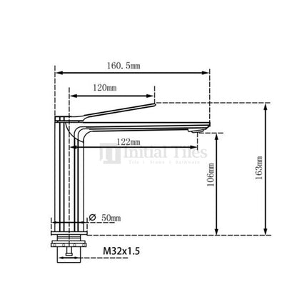 Bathroom Hash Basin Mixer Brushed Nickel ,