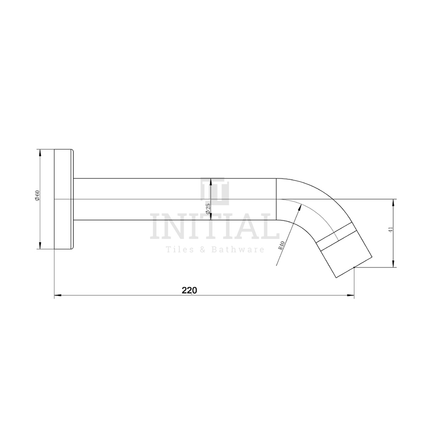 Bathroom Petra Series Wall Bath Spout Brushed Yellow Gold ,