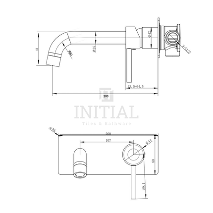 Bathroom Petra Series Bathtub Wall Mixer with Spout Brushed Yellow Gold ,