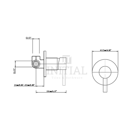 Bathroom Petra Series Shower Wall Mixer Brushed Yellow Gold ,