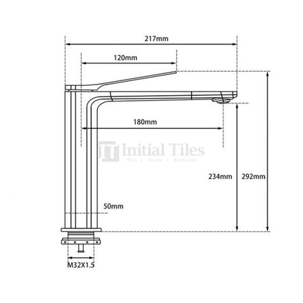 Bathroom Hash Tall Basin Mixer Brushed Nickel ,
