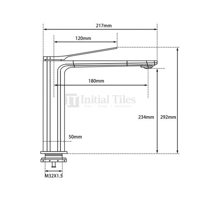 Bathroom Hash Tall Basin Mixer Brushed Nickel ,