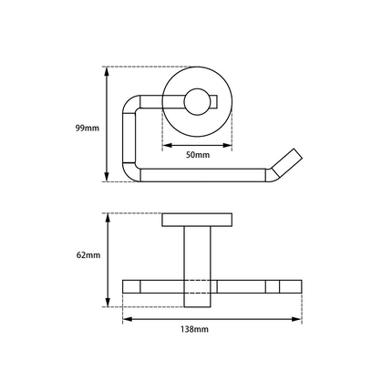 Louis Lever Paper Roll Holder Chrome ,