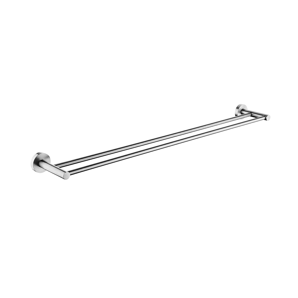 Petra Double Towel Rail 790mm Brushed Nickel , Default Title