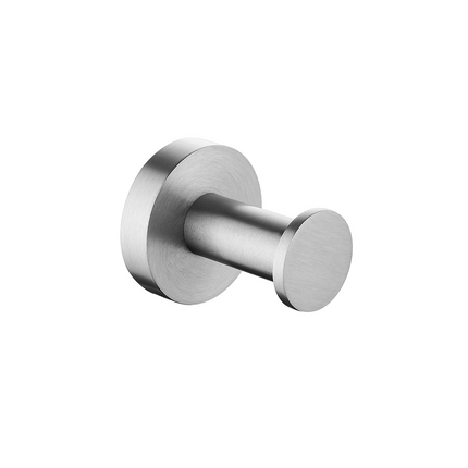 Petra Round Robe Hook Brushed Nickel , Default Title