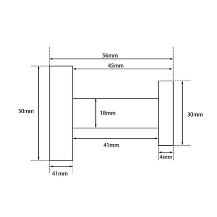 Petra Round Robe Hook Brushed Nickel ,