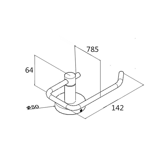 Petra Round Toilet Roll Holder Brushed Nickel ,