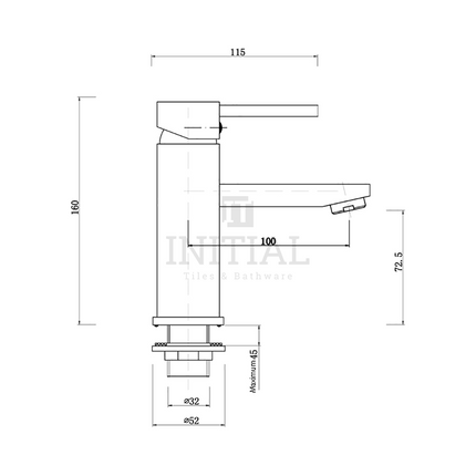 Bathroom Petra Series Basin Mixer Black ,