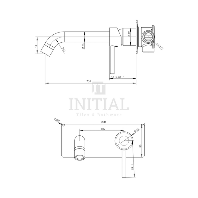 Bathroom Petra Bathtub Wall Mixer with Spout Chrome ,