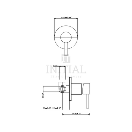 Bathroom Petra Shower Wall Mixer Black ,