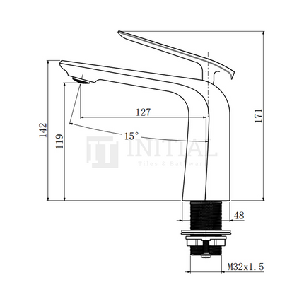 Bathroom Speranza Basin Mixer Brushed Nickel ,