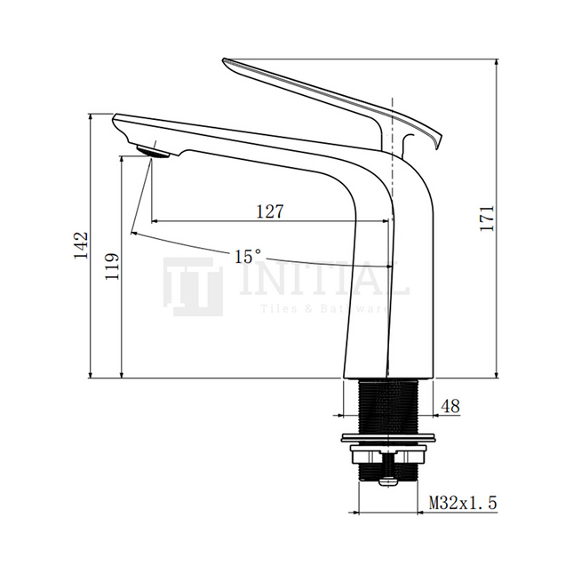 Bathroom Speranza Basin Mixer Brushed Nickel ,