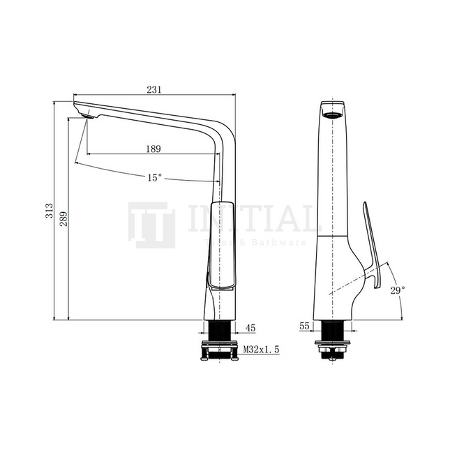 Kitchen Speranza Brushed Nickel Sink Mixer ,