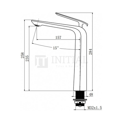 Bathroom Speranza Tall Basin Mixer Black ,