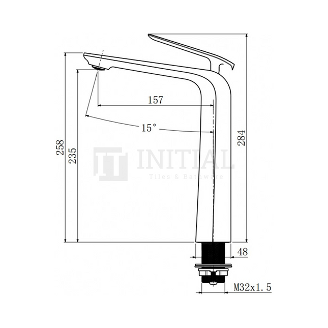 Bathroom Speranza Tall Basin Mixer Brushed Nickel ,