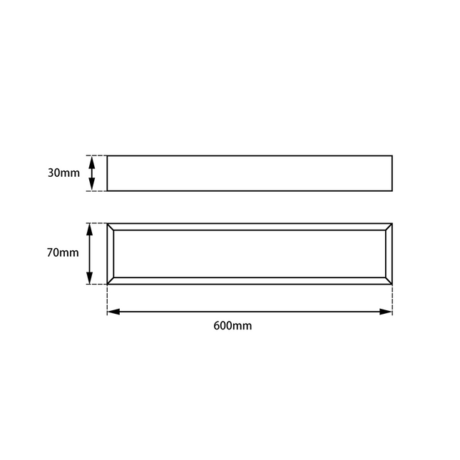 Tera Single Towel Rail 600mm Chrome ,