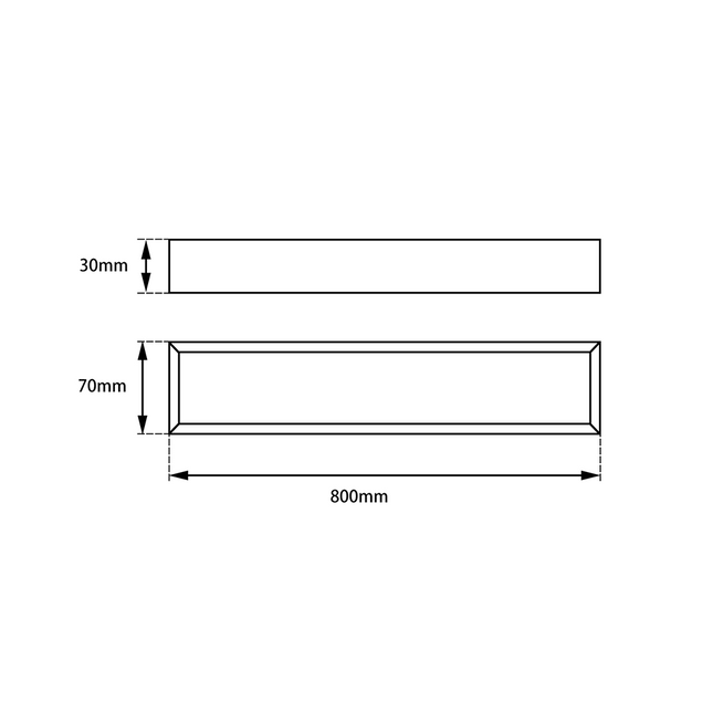 Tera Single Towel Rail 800mm Chrome ,