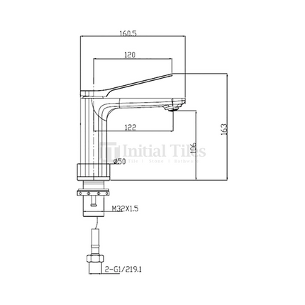 Bathroom Hash Series Basin Mixer Chrome ,