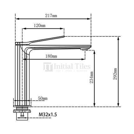 Bathroom Hash Series Tall Basin Mixer Black ,