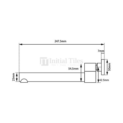 Bathroom Louis Lever Series Bath Wall Spout Chrome ,