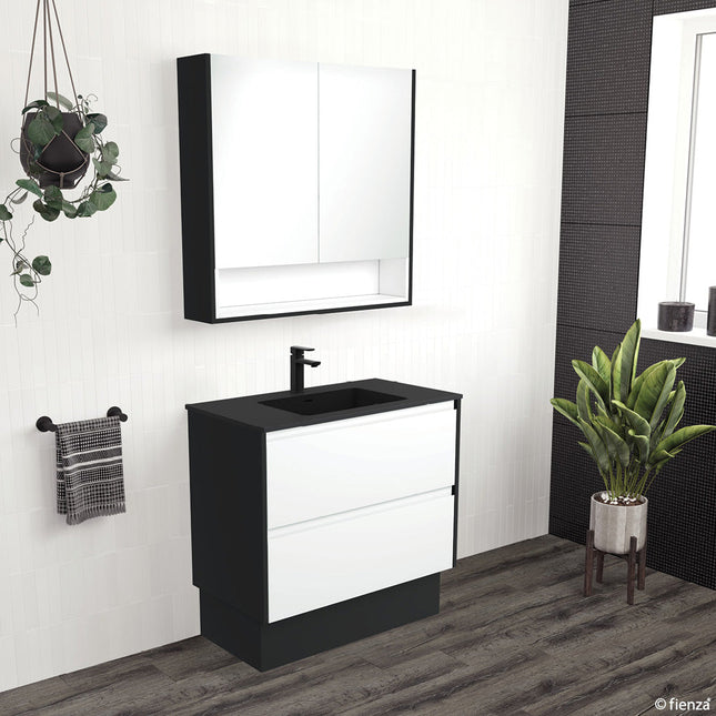 Fienza Amato Satin Black Side Panel Kit, 2 Solid Panels ,