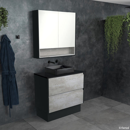 Fienza Amato Satin Black Side Panel Kit, 2 Solid Panels ,