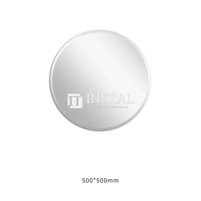 Bevel Edge Round Mirror, 5 Sizes , 500mm