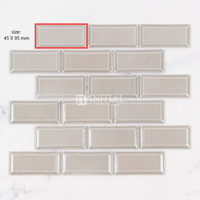 BRICKBOND BEVELLED Medium Grey Gloss 291X295.5 ,