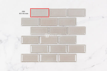 BRICKBOND BEVELLED Medium Grey Gloss 291X295.5 ,