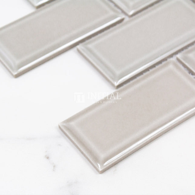 BRICKBOND BEVELLED Medium Grey Gloss 291X295.5 ,