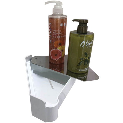 Fienza Hidden Storage Mirror Finish Corner Shower Shelf ,