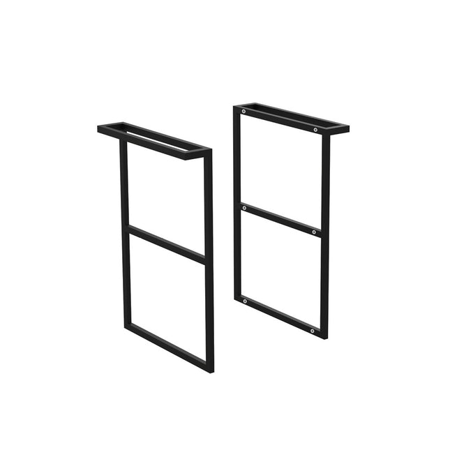 Fienza Amato Matte Black Twin Towel Rail Frame Side Panel Kit, 2 Towel Rail Panels ,