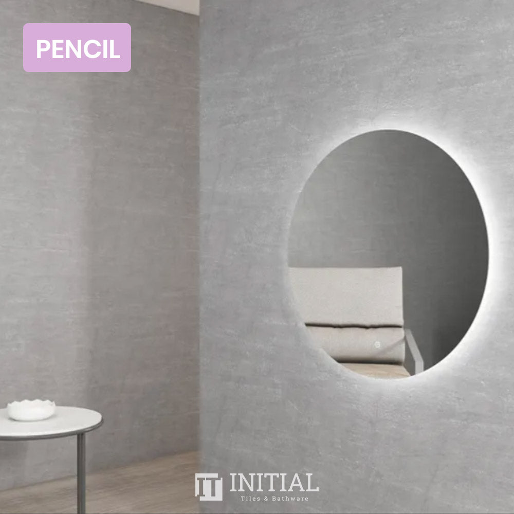Wall Mounted Coogee LED Frameless Round Mirror Pencil Edge 800mm ,